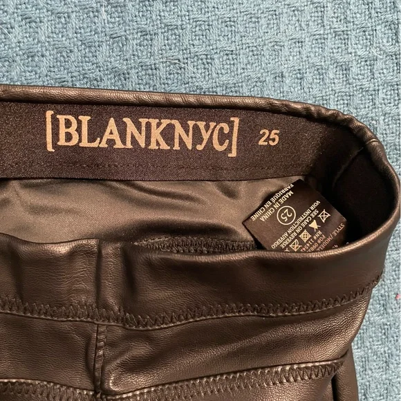 Blank NYC Black Size 25 Faux Leather Skinny Pants - Picture 3 of 5